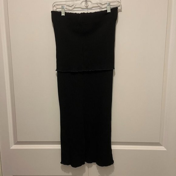 Ellery Tall T Overlay Rib Skirt - Picture 3 of 13